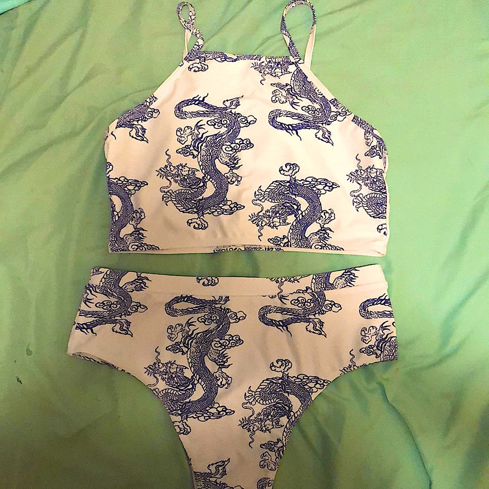 Dragon print swimsuit